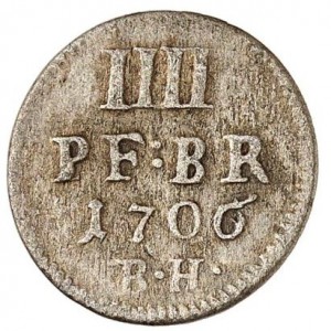 Реверс монеты Пруссия, 4 пфеннига, 1705-1706