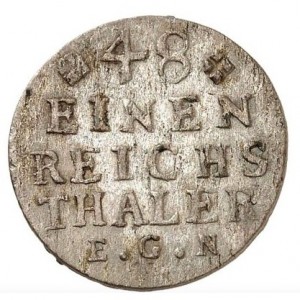 Реверс монеты Пруссия, 1/48 талера, 1743-1749