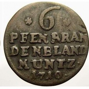 Реверс монеты Пруссия, 6 пфеннигов, 1703-1711