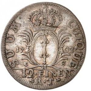 Реверс монеты Пруссия, 1/12 рейхсталера, 1701-1713