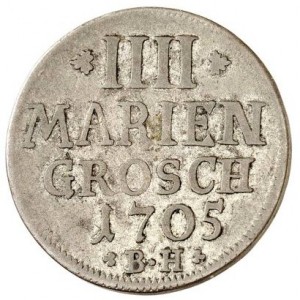 Реверс монеты Пруссия, 4 мариенгроша, 1705-1706