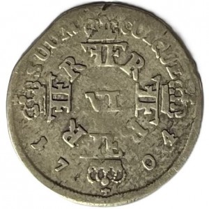 Реверс монеты Пруссия, 6 грошей, 1702-1709