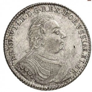 Аверс монеты Пруссия, ⅓ талера, 1719-1729