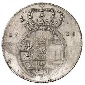 Реверс монеты Пруссия, ⅔ талера, 1718-1719