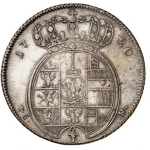 Реверс монеты Пруссия, ⅔ талера, 1719-1724