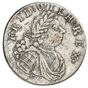 Аверс монеты Пруссия, 18 грошей, 1714-1717