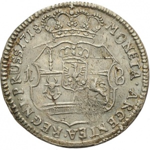 Реверс монеты Пруссия, 18 грошей, 1718