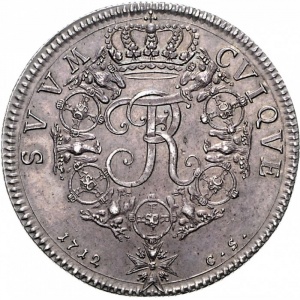 Реверс монеты Пруссия, 1 талер, 1707-1712