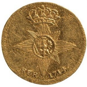 Реверс монеты Пруссия, ½ дуката, 1714