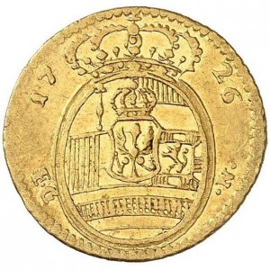 Реверс монеты Пруссия, ½ дуката, 1726