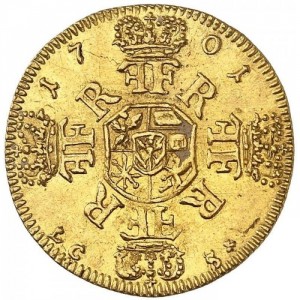 Реверс монеты Пруссия, 1 дукат, 1701