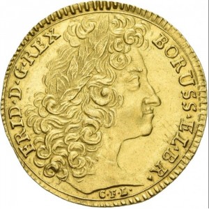 Аверс монеты Пруссия, 1 дукат, 1703-1704