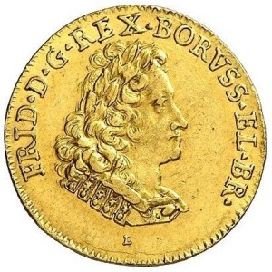 Аверс монеты Пруссия, 1 дукат, 1705-1707