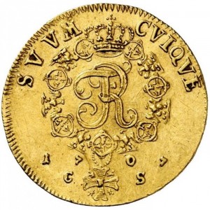 Реверс монеты Пруссия, 1 дукат, 1707