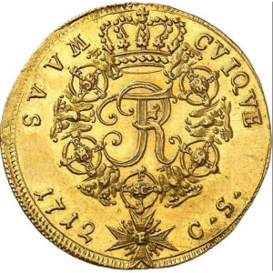 Реверс монеты Пруссия, 1 дукат, 1712