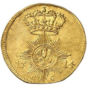 Реверс монеты Пруссия, 1 дукат, 1714-1715