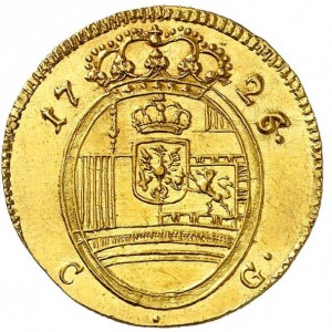 Реверс монеты Пруссия, 1 дукат, 1718-1728