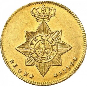 Реверс монеты Пруссия, 1 дукат, 1733-1740