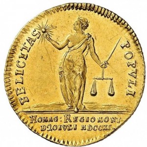 Реверс монеты Пруссия, 1 дукат, 1740
