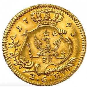 Реверс монеты Пруссия, 1 дукат, 1741-1745