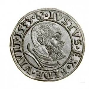 Аверс монеты Пруссия, 1 грош, 1529-1558
