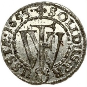 Реверс монеты Пруссия, 1 шиллинг, 1653-1655