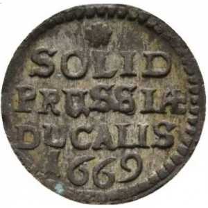 Реверс монеты Пруссия, 1 шиллинг, 1669-1671