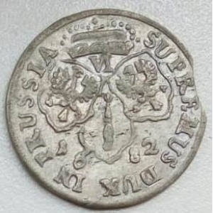 Реверс монеты Пруссия, 6 грошей, 1674-1688
