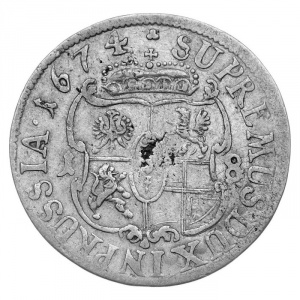 Реверс монеты Пруссия, 18 грошей, 1674
