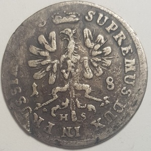 Реверс монеты Пруссия, 18 грошей, 1675