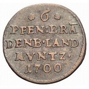 Реверс монеты Пруссия, 6 пфеннигов, 1690-1700
