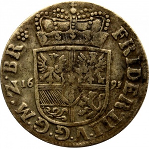 Аверс монеты Пруссия, ¹⁄₁₂ талера, 1689-1692