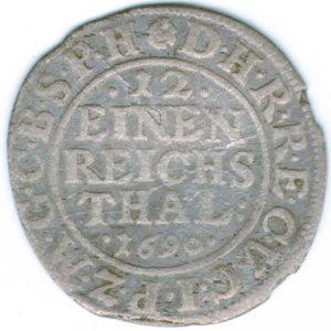 Реверс монеты Пруссия, ¹⁄₁₂ талера, 1690-1700