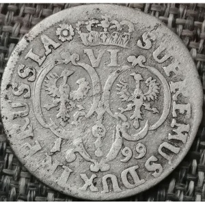 Реверс монеты Пруссия, 6 грошей, 1698-1700