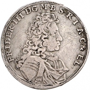 Аверс монеты Пруссия, ⅓ талера, 1694-1700