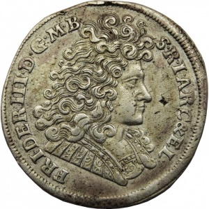 Аверс монеты Пруссия, ⅔ талера, 1689-1695, Отметка монетного двора "LCS" - Берлин