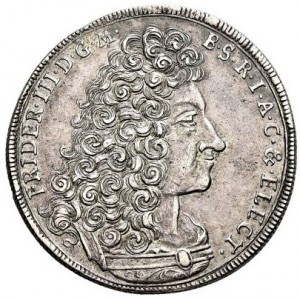 Аверс монеты Пруссия, ⅔ талера, 1698-1700, Отметка МД "HFH" - Магдебург