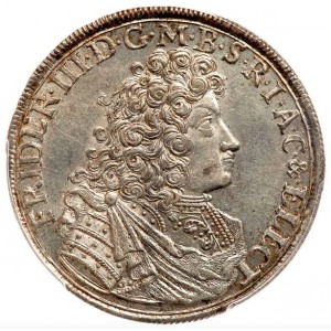 Аверс монеты Пруссия, ⅔ талера, 1699-1700, Отметка МД "HFH" - Магдебург