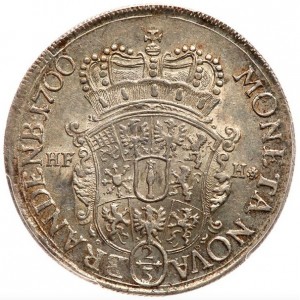 Реверс монеты Пруссия, ⅔ талера, 1699-1700, Отметка МД "HFH" - Магдебург