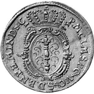 Реверс монеты Пруссия, ½ дуката, 1695