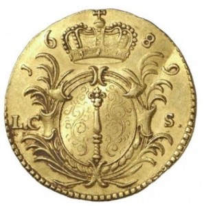 Реверс монеты Пруссия, 1 дукат, 1689-1690