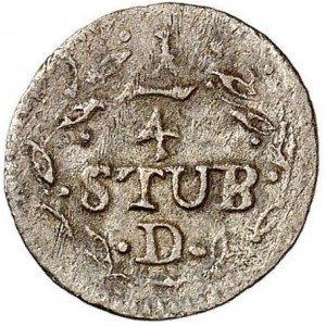 Реверс монеты Пруссия, ¼ штюбера, 1752
