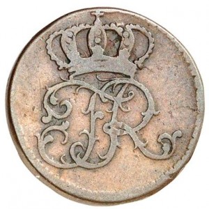 Аверс монеты Пруссия, ¼ штюбера, 1753-1754