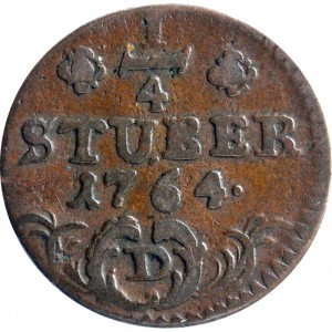 Реверс монеты Пруссия, ¼ штюбера, 1764-1767