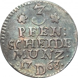 Реверс монеты Пруссия, 3 пфеннига, 1763