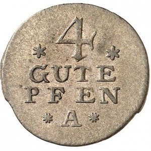 Реверс монеты Пруссия, 4 пфеннига, 1764-1766