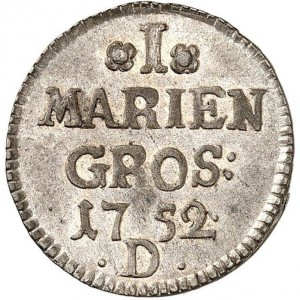 Реверс монеты Пруссия, 1 мариенгрош, 1752