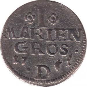 Реверс монеты Пруссия, 1 мариенгрош, 1761