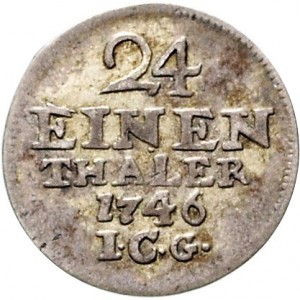 Реверс монеты Пруссия, 1/24 талера, 1746