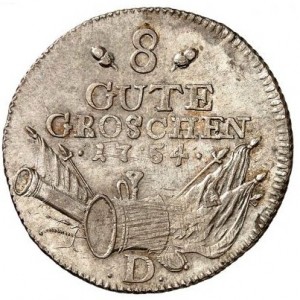 Реверс монеты Пруссия, 8 грошей, 1754-1755